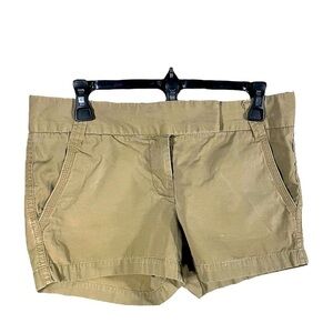 J. Crew Chino Classic Twill Shorts Preppy Tan Khaki Summer— Size 4